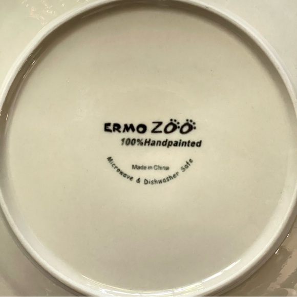 Ermo Zoo Handpainted Set of 4 Boxer Dog Plates 7" - Picture 5 of 5